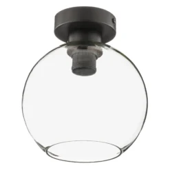 Plafón Sofia con pantalla de cristal transparente