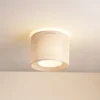 Plafón Soula de Lindby, Ø 26 cm, beige, plástico, E27