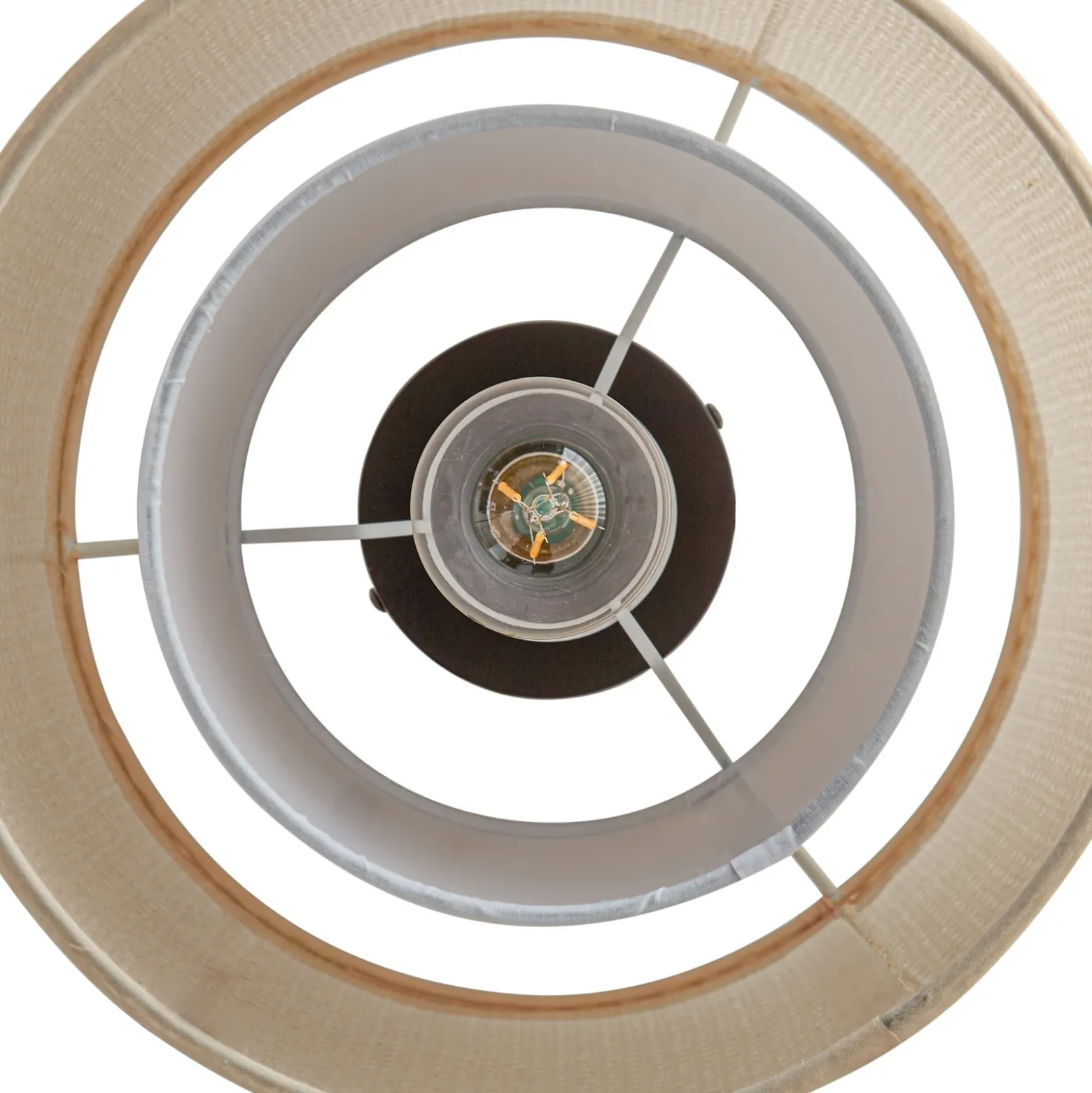 Plafón Soula de Lindby, Ø 26 cm, beige, plástico, E27