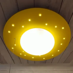 Plafón Starlight con lámpara estrellada, amarillo