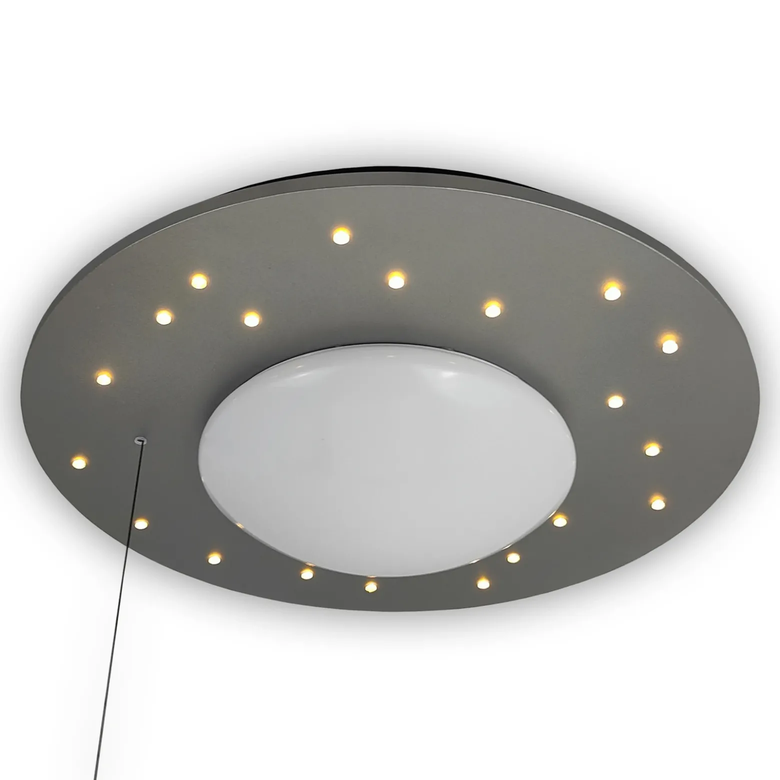 Plafón Starlight con lámpara estrellada, plata