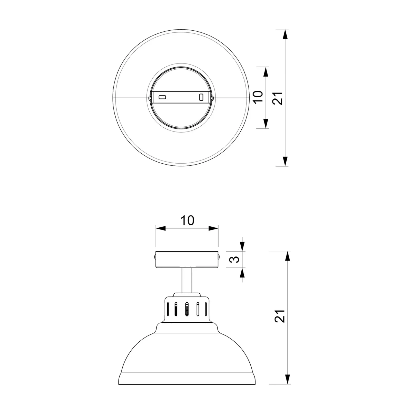 Plafón Sven, 1 luz, negro, acero, E27