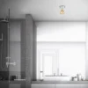 Plafón Tepel para baño IP44 E27 cromado mate