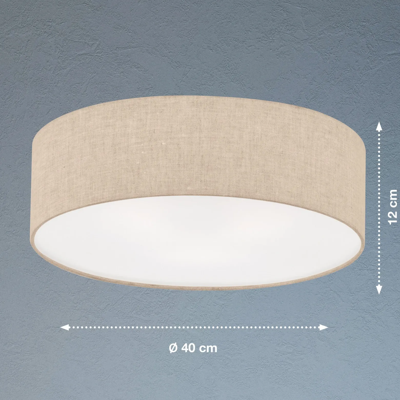 Plafón textil Thor, Sander, Ø 40cm
