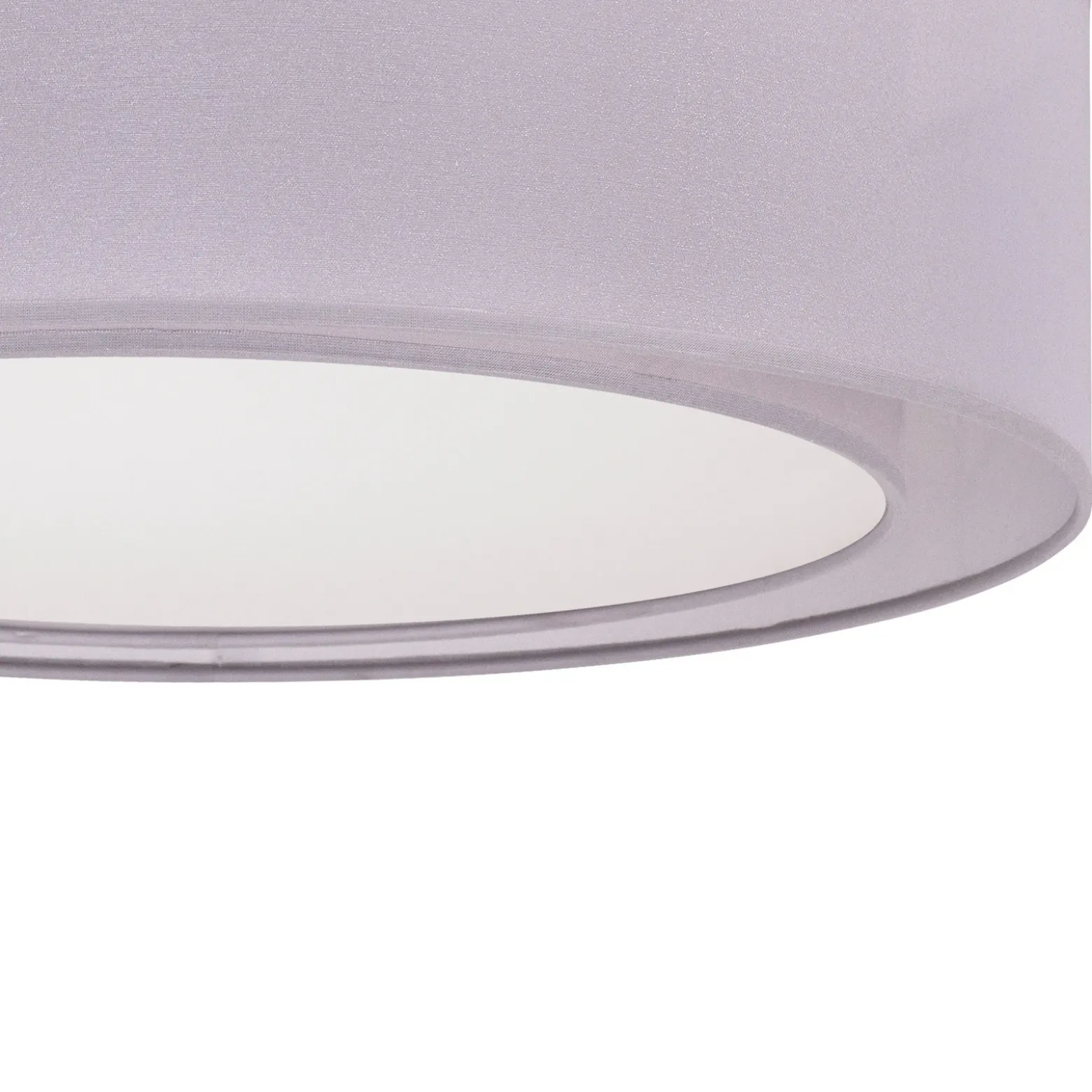 Plafón Tibu, gris, Ø 50 cm, de tela