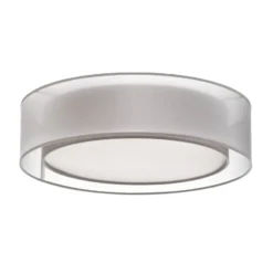 Plafón Tibu, gris, Ø 50 cm, de tela