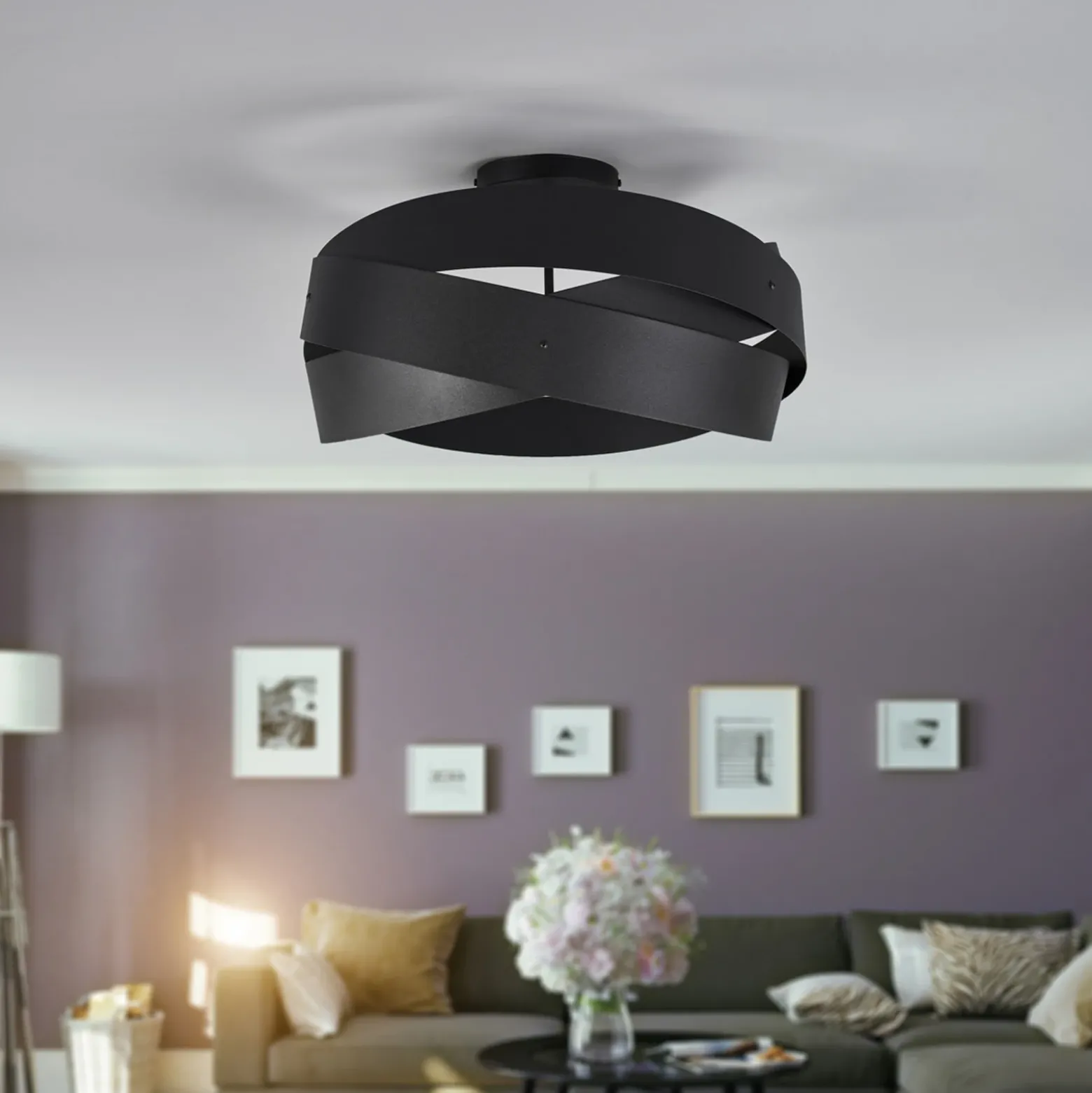 Plafón Tornado negro
