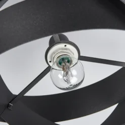 Plafón Tornado negro 3 luces