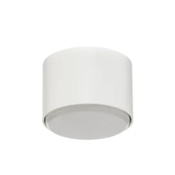 Plafón Tubo S, blanca, acero, Ø 8 cm, GX53