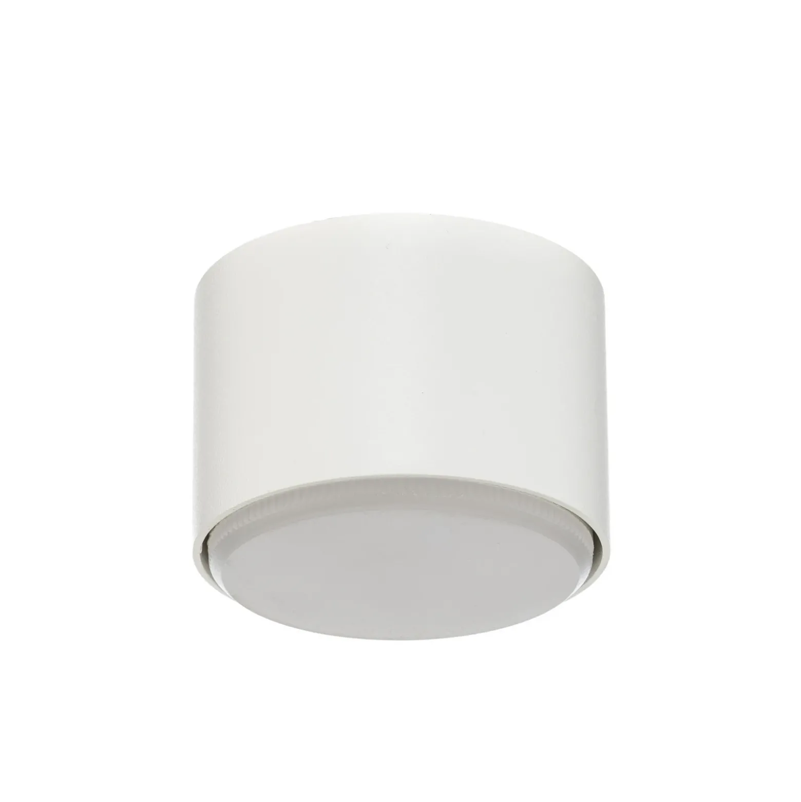 Plafón Tubo S, blanca, acero, Ø 8 cm, GX53
