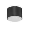 Plafón Tubo S, negro, acero, Ø 8 cm, GX53