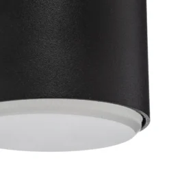 Plafón Tubo S, negro, acero, Ø 8 cm, GX53