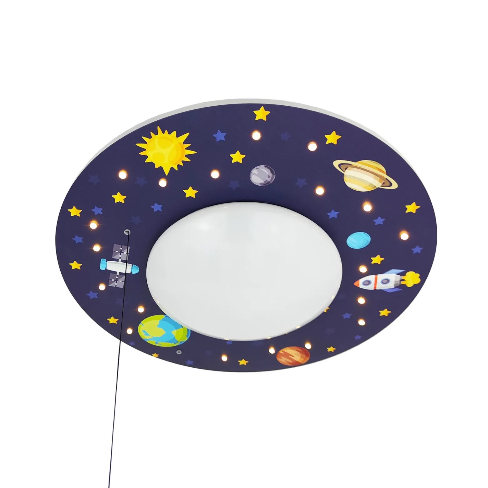 Plafón Universo con lámpara estrellada LED