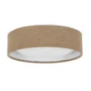 Plafón Uno, beige, textil, Ø 25 cm, GX53