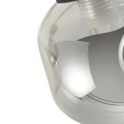 Plafón Valentina de Lindby, gris/negro, 4 luces, cristal