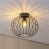 Plafón Valor, antracita, acero, Ø 40 cm