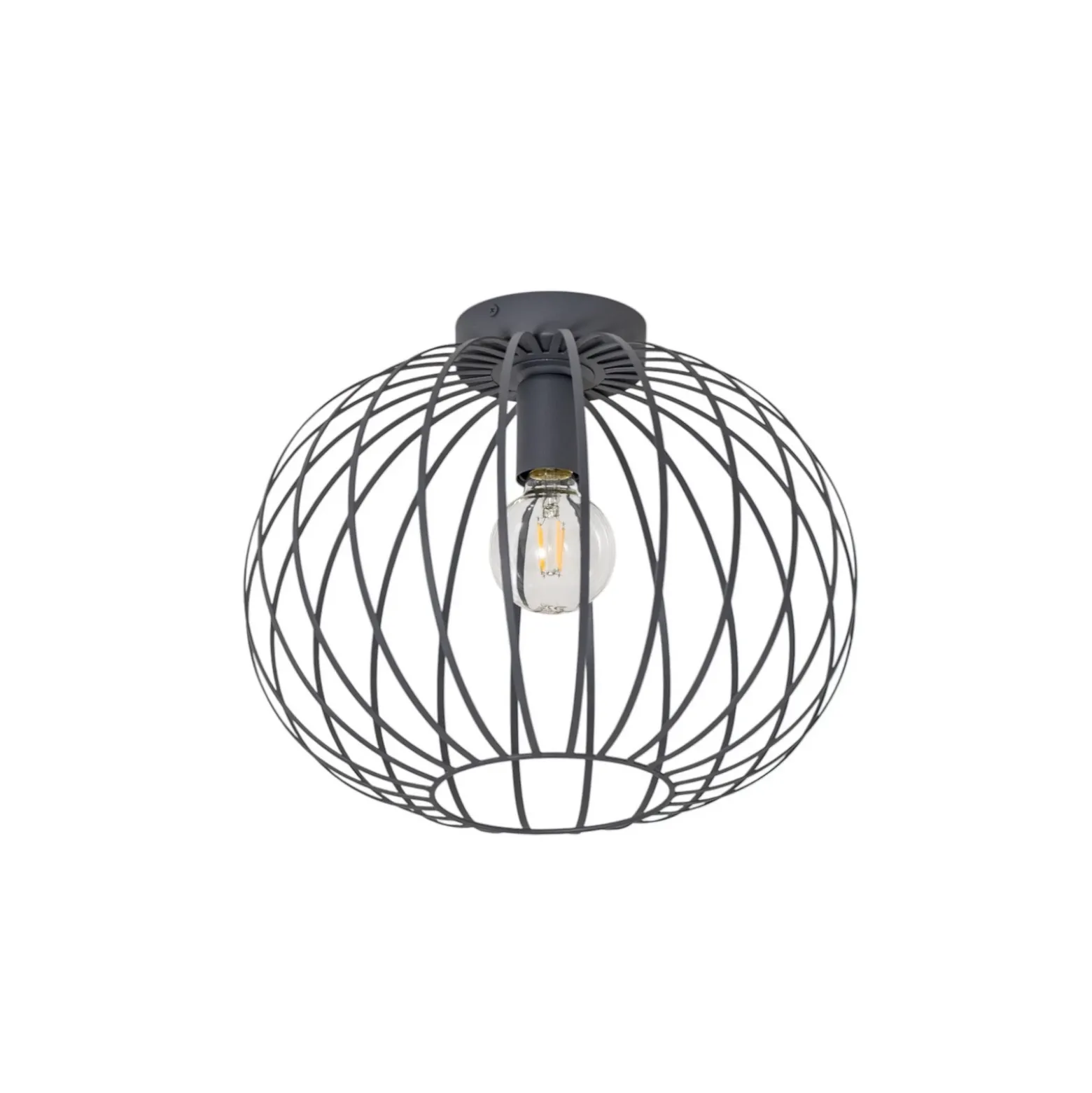 Plafón Valor, antracita, acero, Ø 40 cm