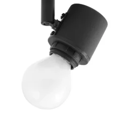 Plafón Vasilia de Lindby, 3 luces, negro/dorado, tela