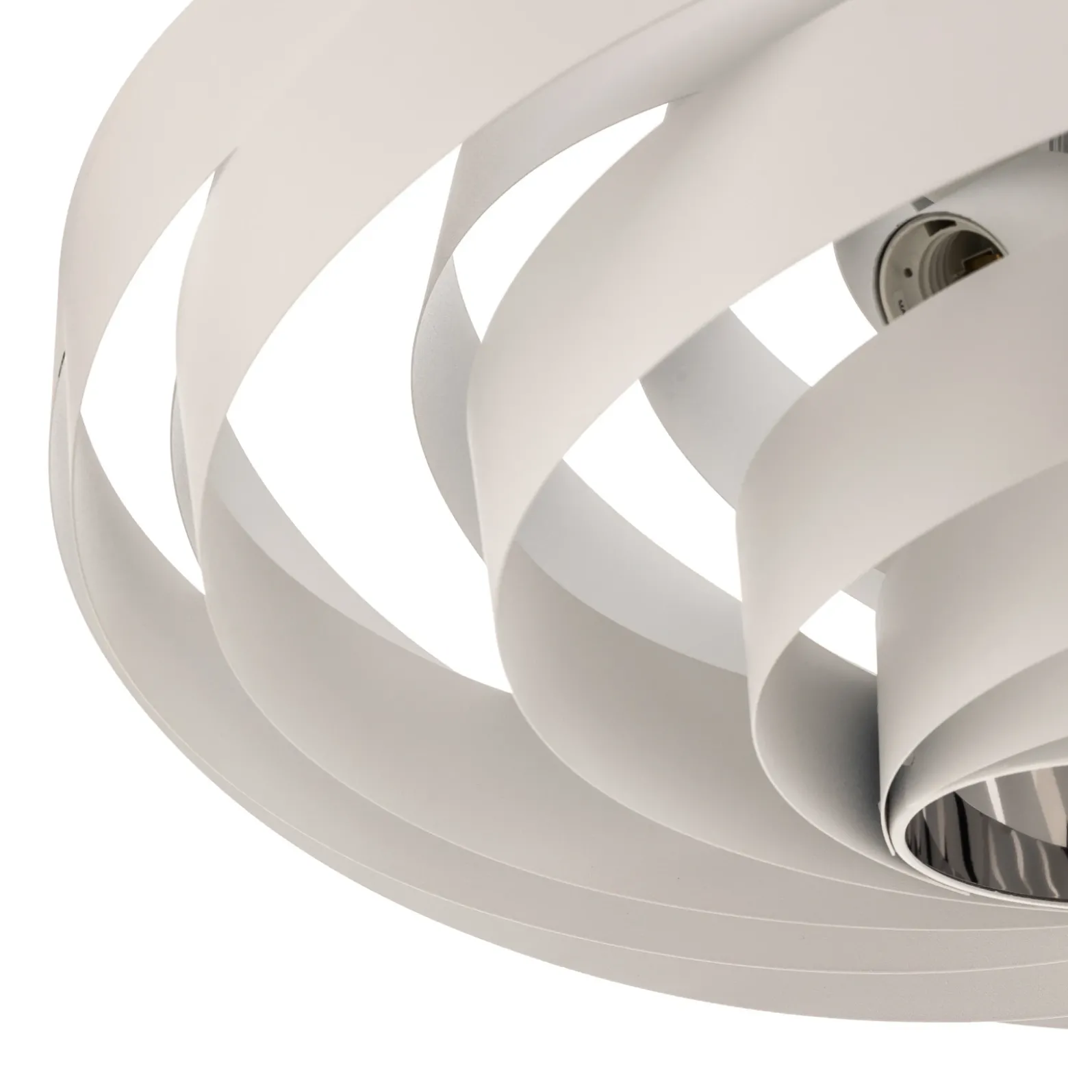 Plafón Vento, blanco, Ø 60 cm, metal, E27