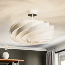 Plafón Vento, blanco, Ø 60 cm, metal, E27