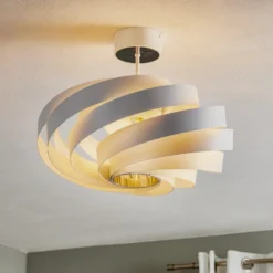Plafón Vento, blanco, metal, Ø 50 cm