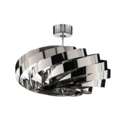 Plafón Vento, cromo niquelado, Ø 60 cm, metal