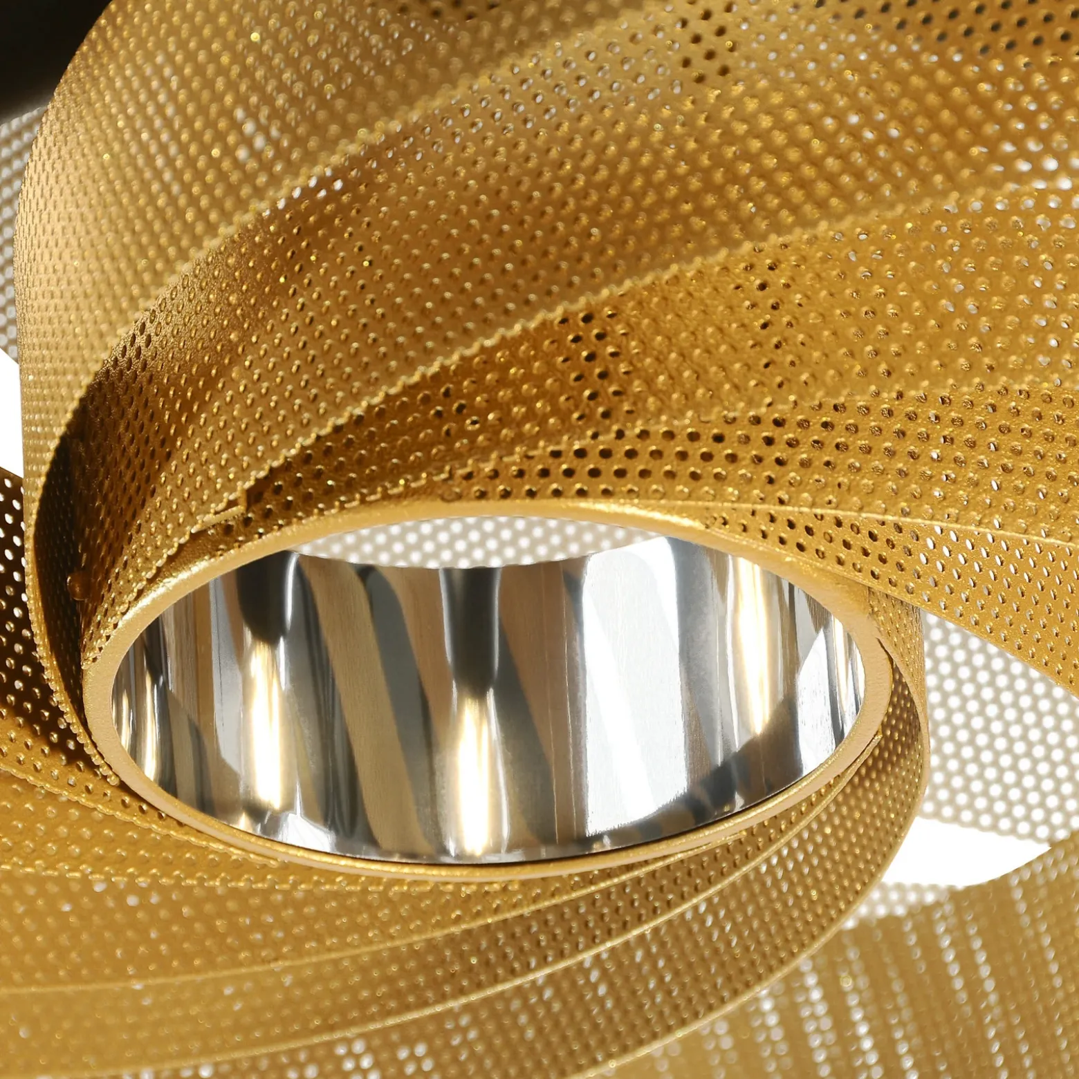Plafón Vento, dorado, Ø 60 cm