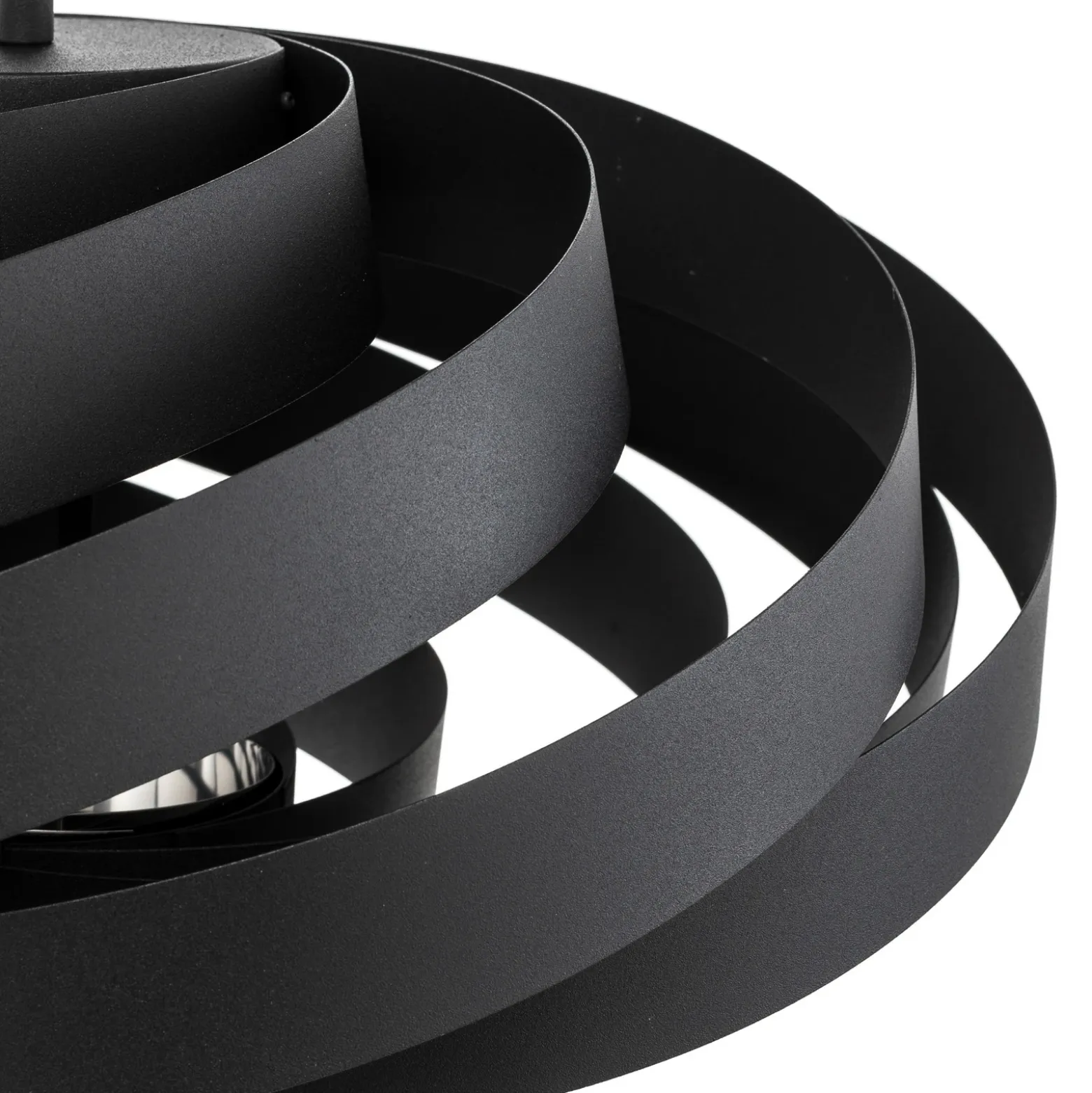 Plafón Vento, negro, Ø 50 cm, metal, E27
