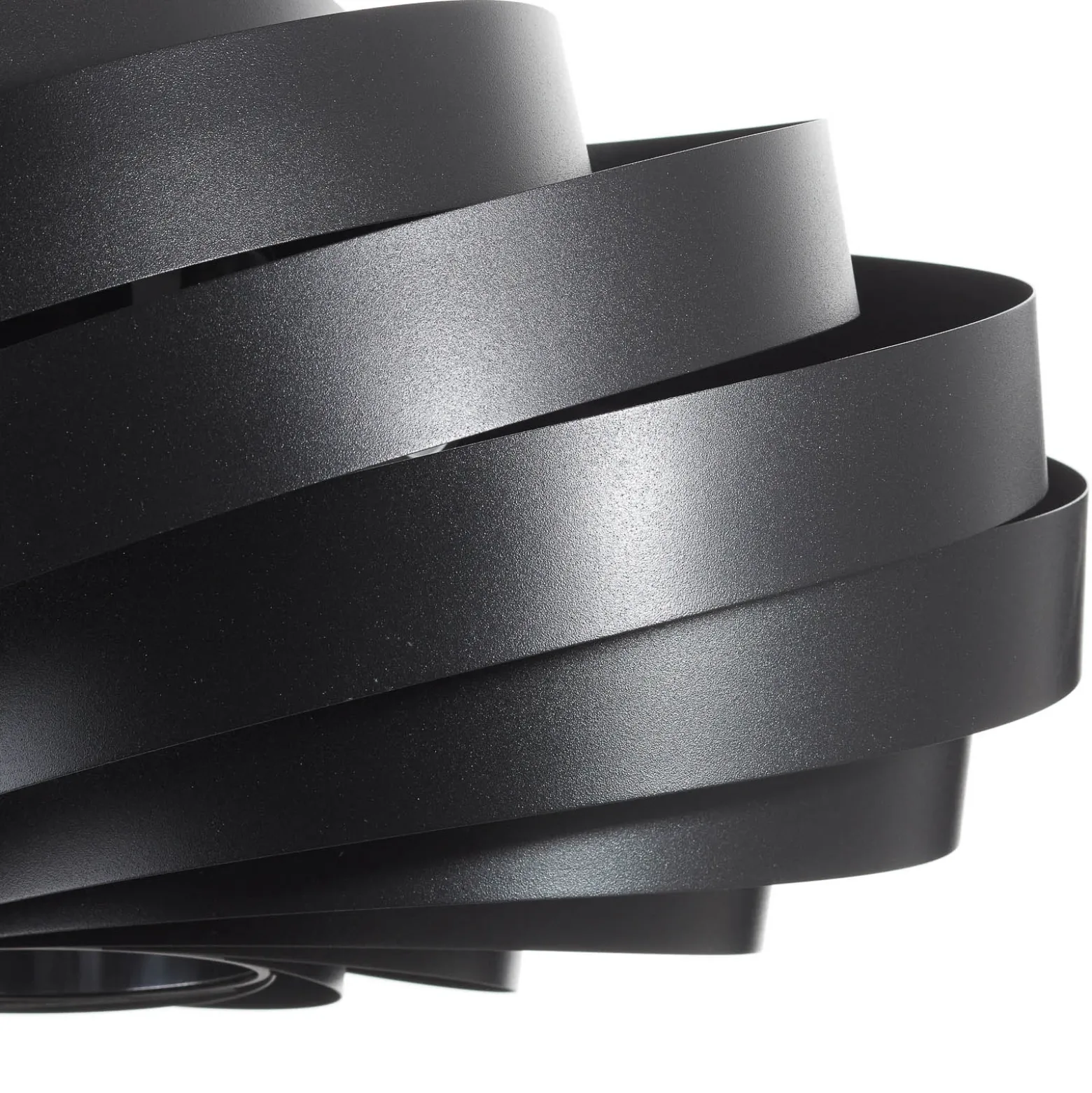 Plafón Vento, negro, Ø 60 cm, metal, E27