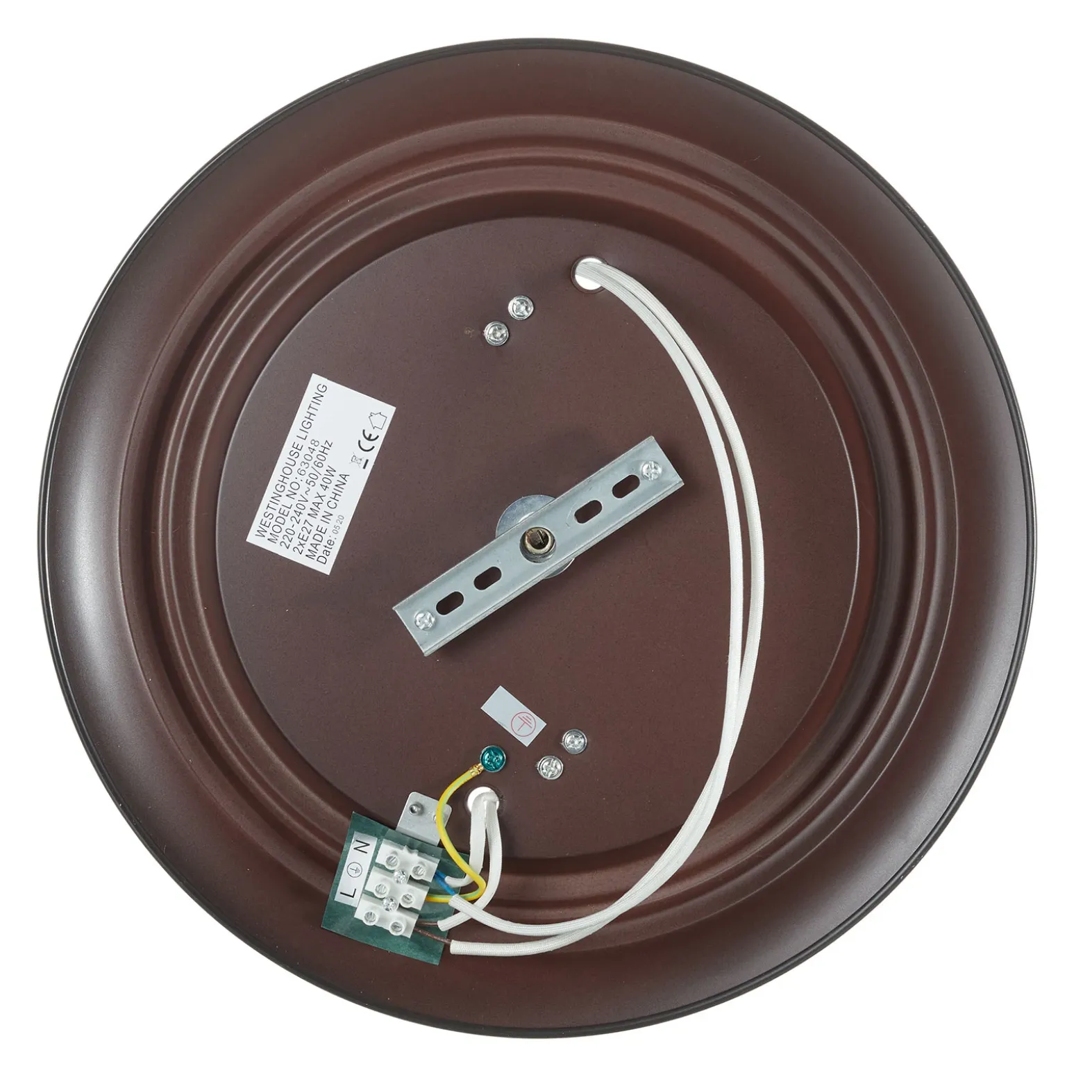 Plafón Westinghouse Harwell, color bronce
