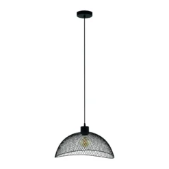 Pompeya lámpara colgante, longitud 45 cm, negro, acero