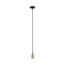 Portalámpara Paulmann Ravi E27, negro/oro mate