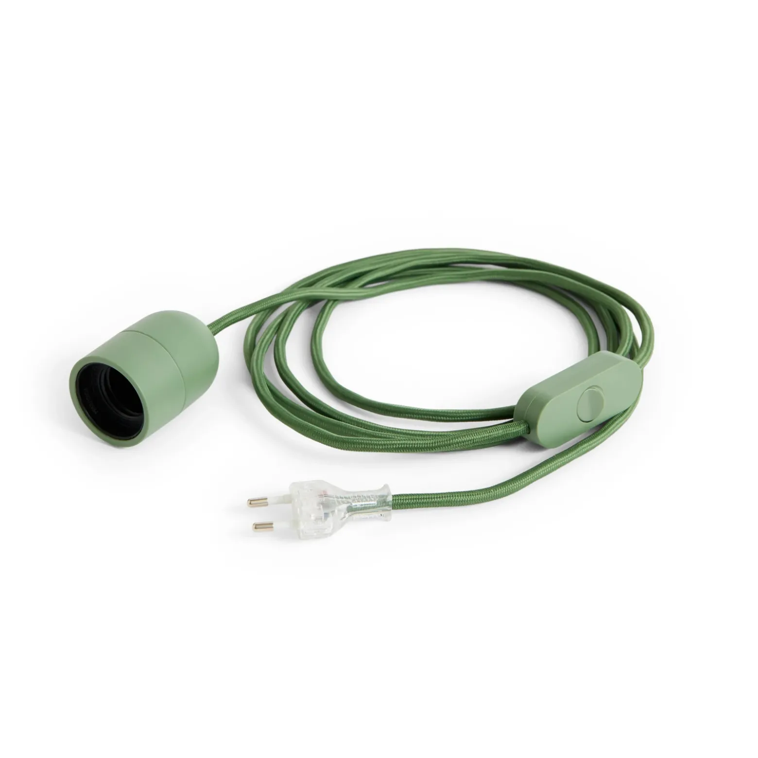 Portalámparas HAY E27 COMMON, verde, con cable con enchufe, 240 cm