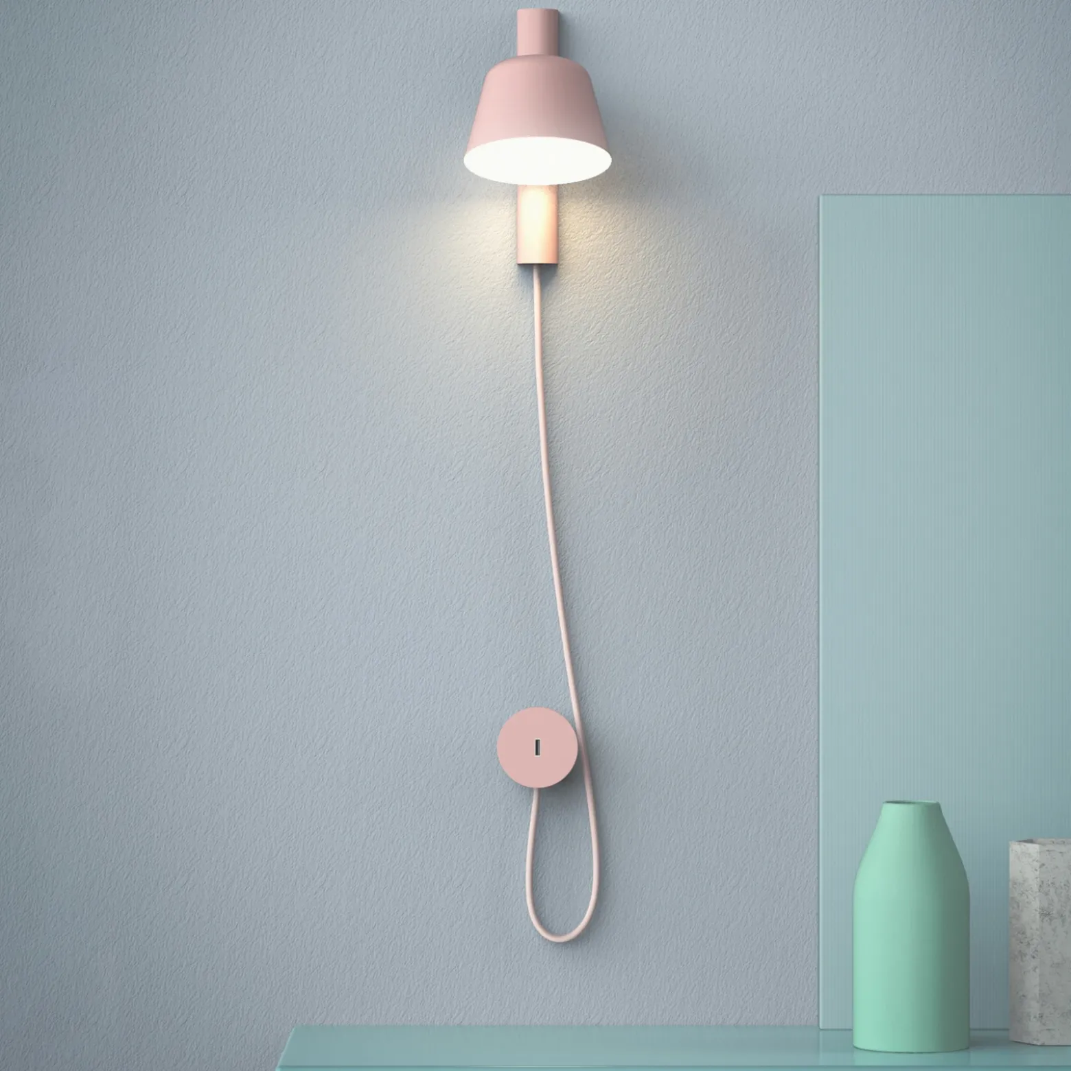 Prandina Bima W1 USB aplique LED, rosa