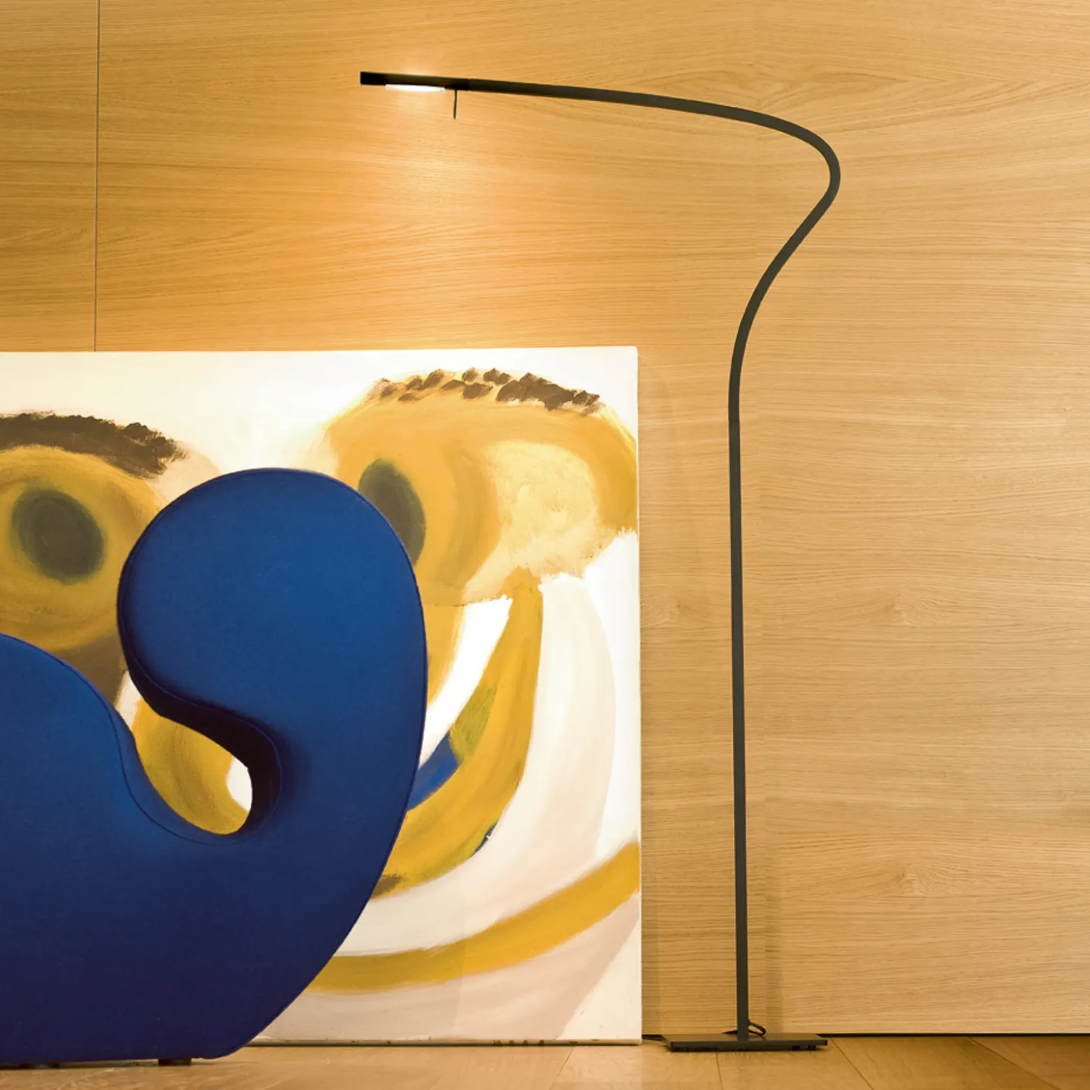 Prandina Paraph F3 dim lámpara de pie LED negro