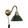 PR Home Aplique de pared Ester, verde, saliente 34 cm, metal