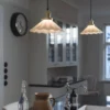 PR Home Lámpara colgante August pantalla de cristal Ø 25 cm, enchufe