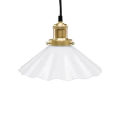 PR Home Lámpara colgante August pantalla de cristal Ø 25 cm, enchufe