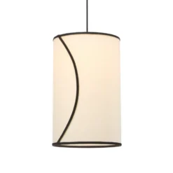 PR Home Lámpara colgante Ava, Ø 30 cm, algodón orgánico, color crema