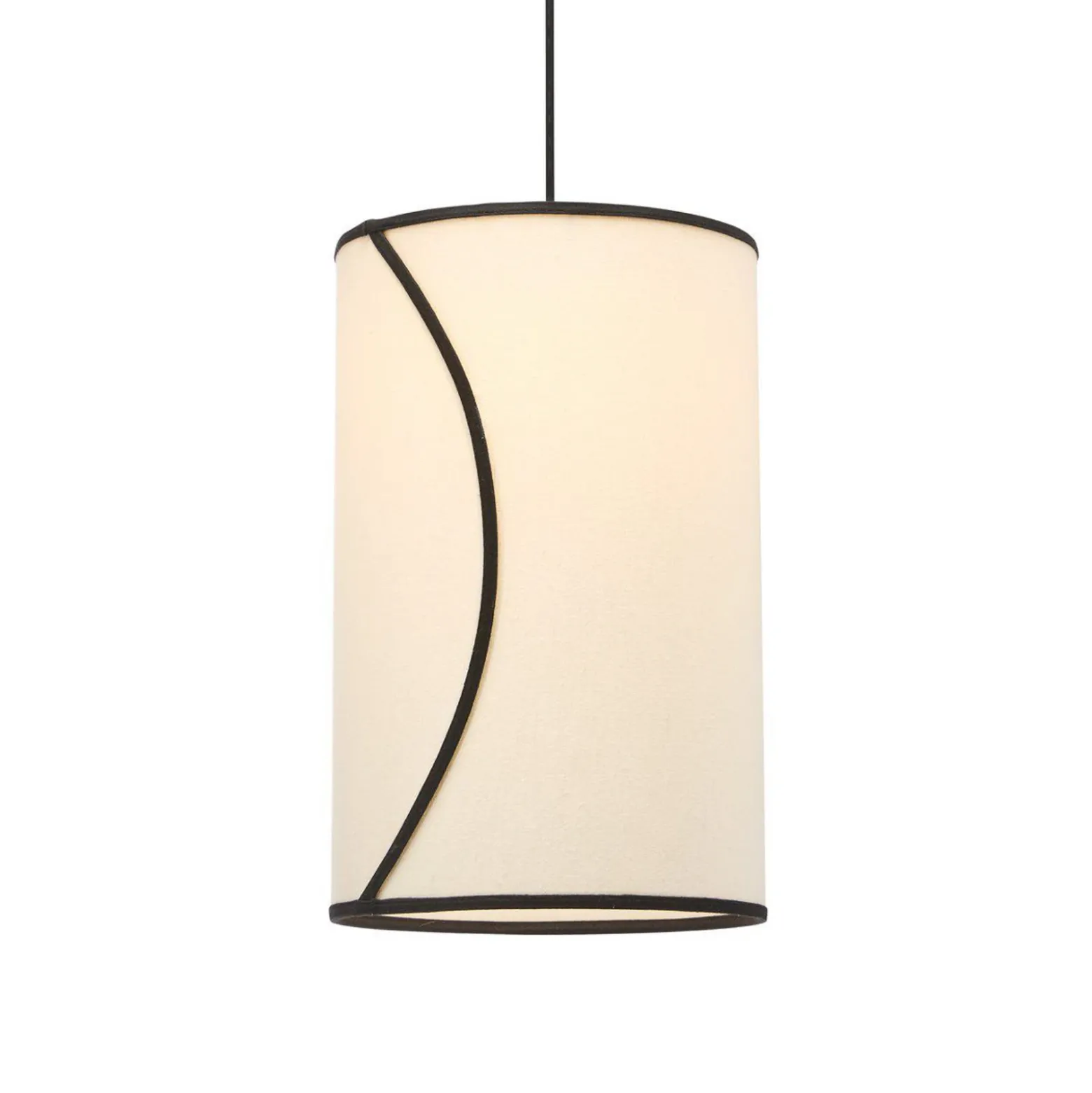 PR Home Lámpara colgante Ava, Ø 30 cm, algodón orgánico, color crema
