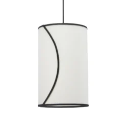 PR Home Lámpara colgante Ava, Ø 30 cm, algodón orgánico, color crema