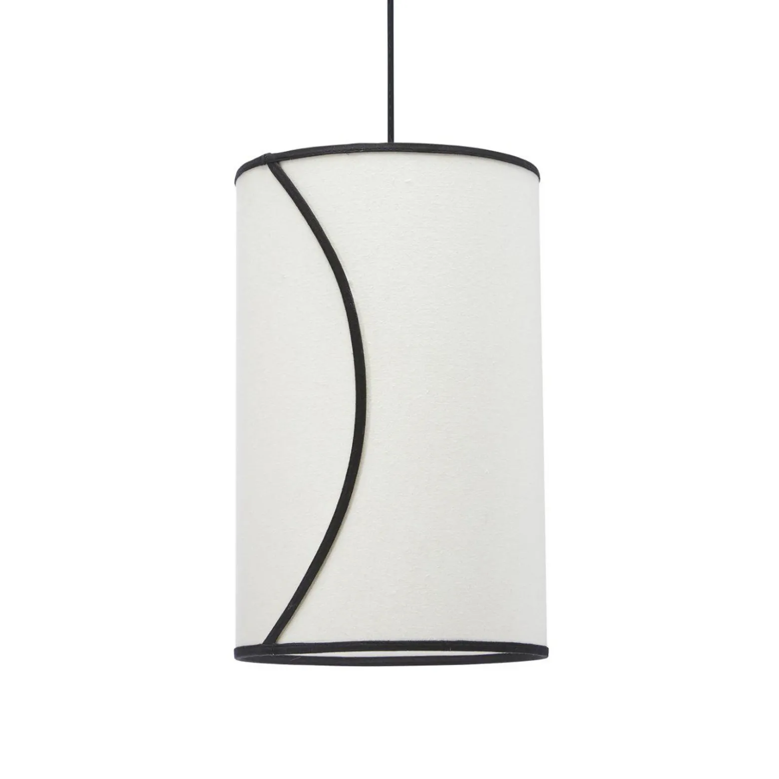 PR Home Lámpara colgante Ava, Ø 30 cm, algodón orgánico, color crema