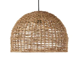 PR Home Lámpara colgante Cebu, Ø 37 cm, pantalla Lampakanay, IP20