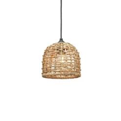PR Home Lámpara colgante Cebu, Ø 17 cm, Lampakanay, marrón natural