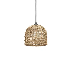 PR Home Lámpara colgante Cebu, Ø 17 cm, Lampakanay, marrón natural