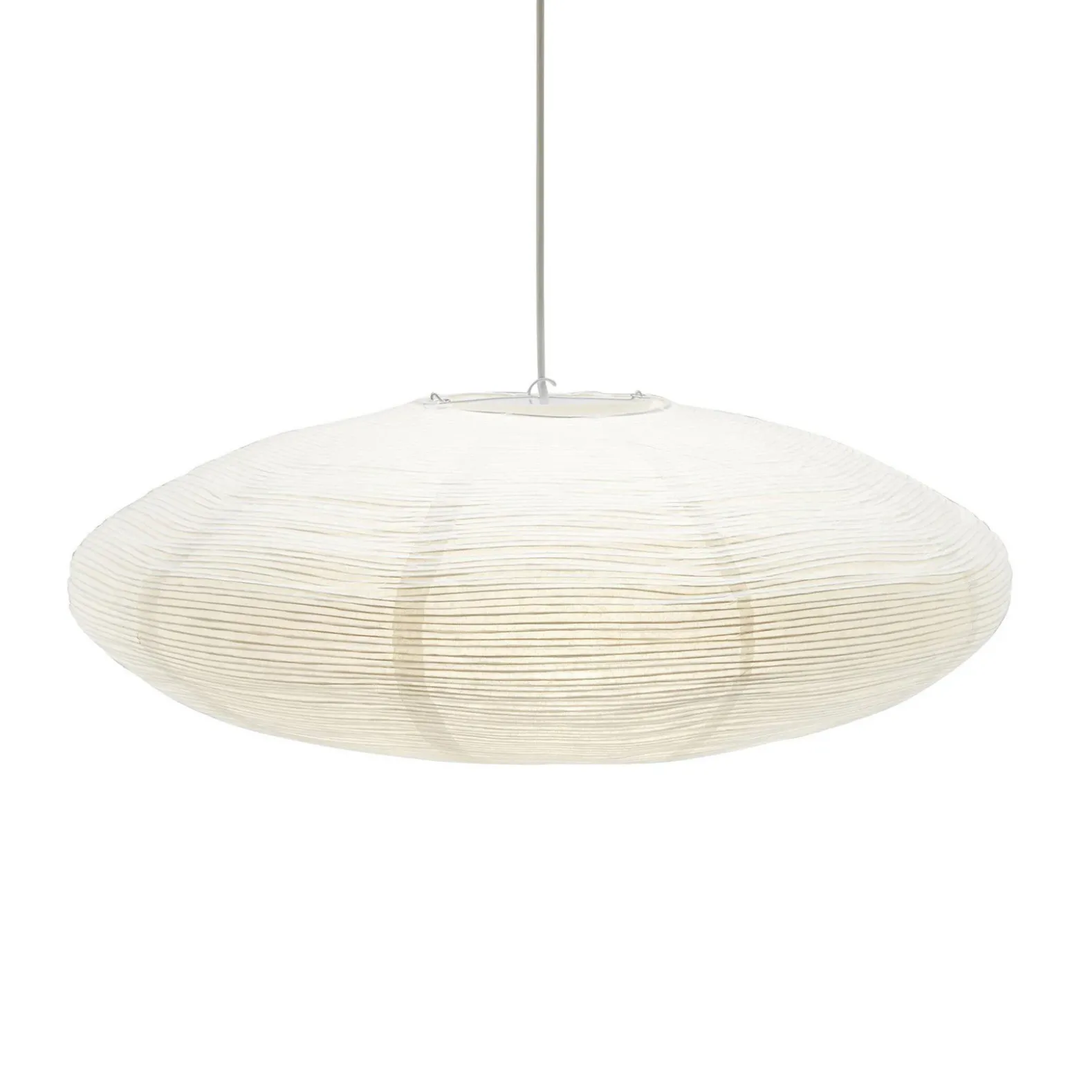 PR Home lámpara colgante Yuni, blanca, Ø 60 cm, suspensión blanca, E14