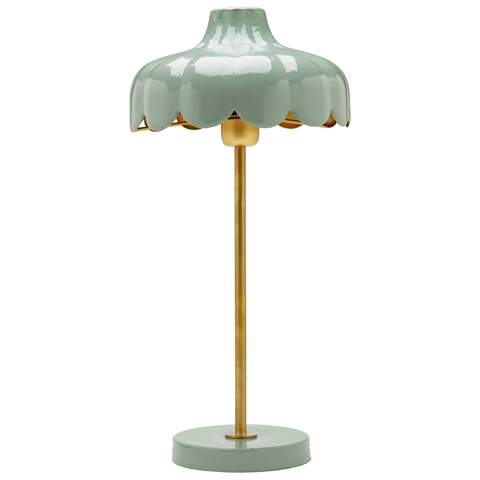 PR Home Lámpara de mesa de metal Wells, verde/oro