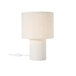 PR Home lámpara de mesa Leah, beige, altura 28 cm, textil
