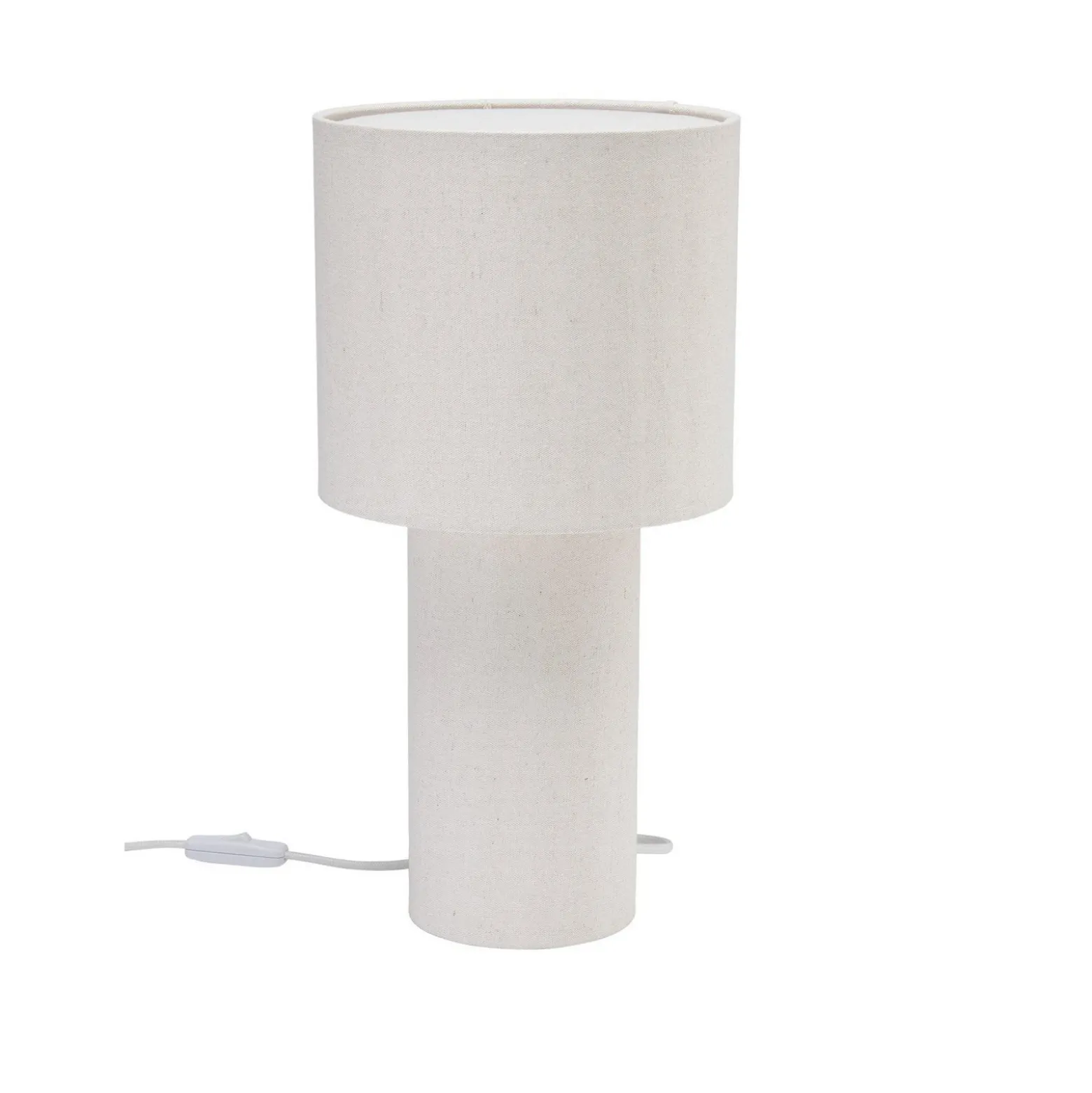 PR Home lámpara de mesa Leah, beige, altura 46 cm, textil
