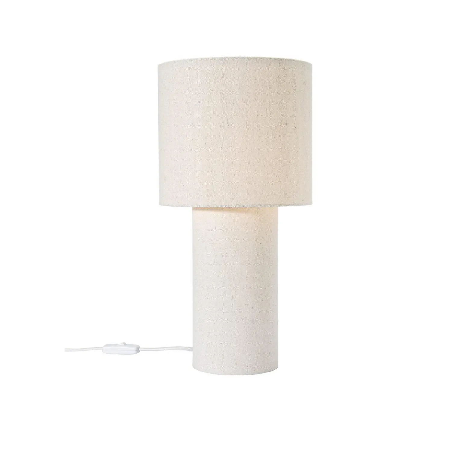 PR Home lámpara de mesa Leah, beige, altura 46 cm, textil